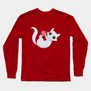 Mischievous kitty Long Sleeve T-Shirt